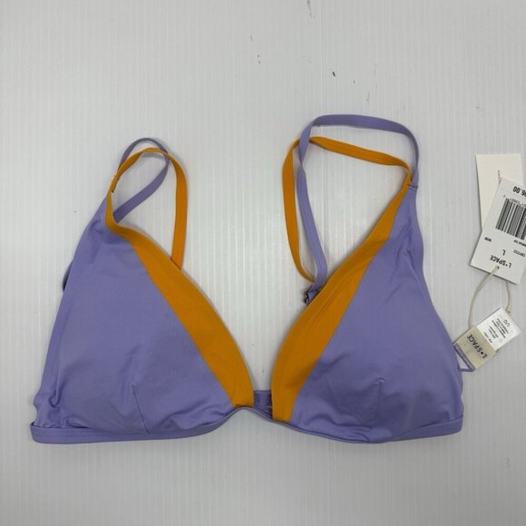 L*Space Bikini Top womens large Seam-Free Finneas Blue Orange Pool Vacation - Picture 7 of 7